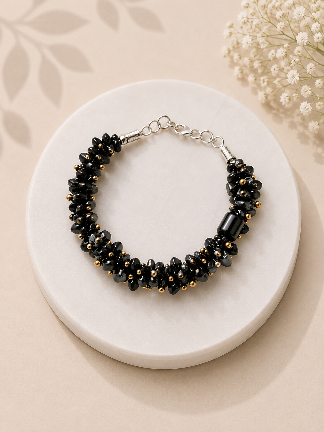 Black Tourmaline Chip Bracelet